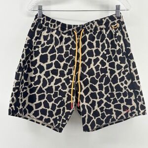 Outdoor Voices Rec Shorts Mens Medium Giraffe Print Animal Ripstop Lined Running